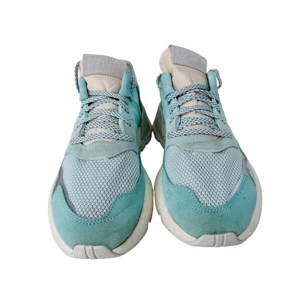 Adidas Nite Jogger Walking Shoes Sneakers Reflective Lace‎ Up Ice Mint Size 9 - Picture 4 of 8